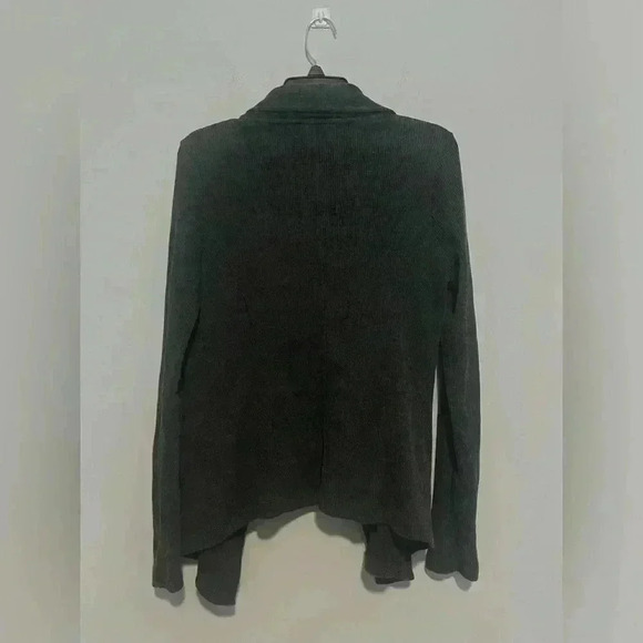 Theory Gray Open Front Cardigan Long Sweater Womens Size M - Picture 5 of 5